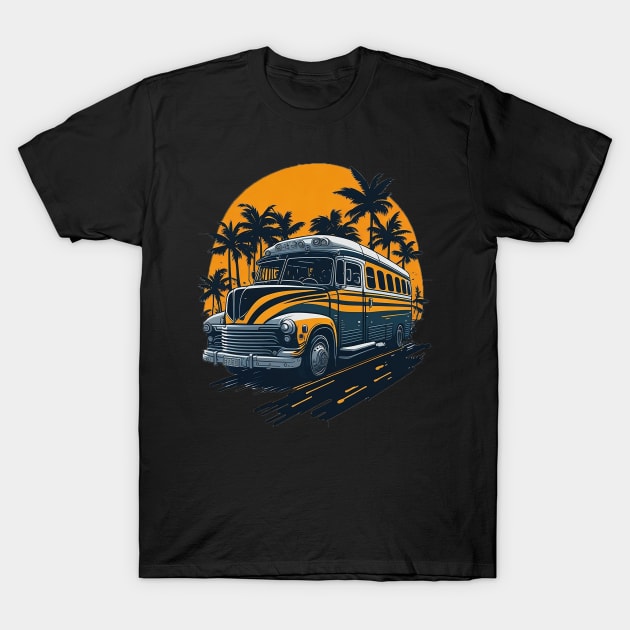 Vintage School Bus T-Shirt by Chavjo Mir11